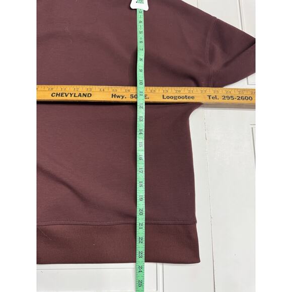 Women’s On Cloud Swiss Engineering Pullover Hoodie Sweatshirt Maroon Red Size XS - Picture 4 of 7